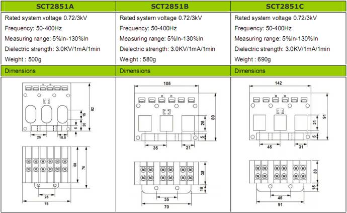 Three Phase CT(SCT2851) Three Phase CT(SCT2851)